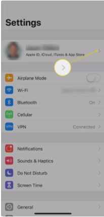 settings and apple id