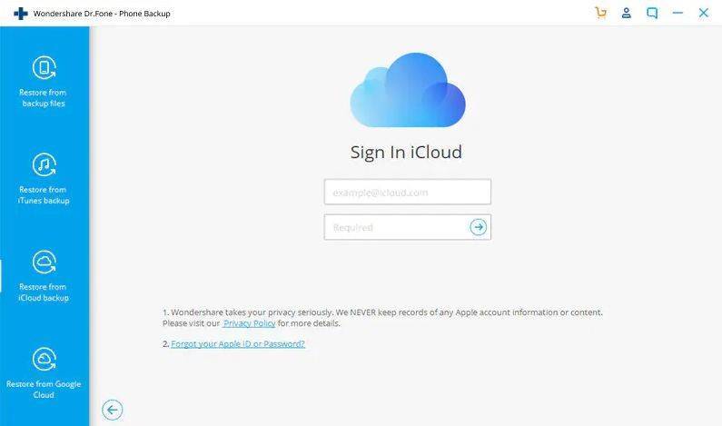 sign in icloud id