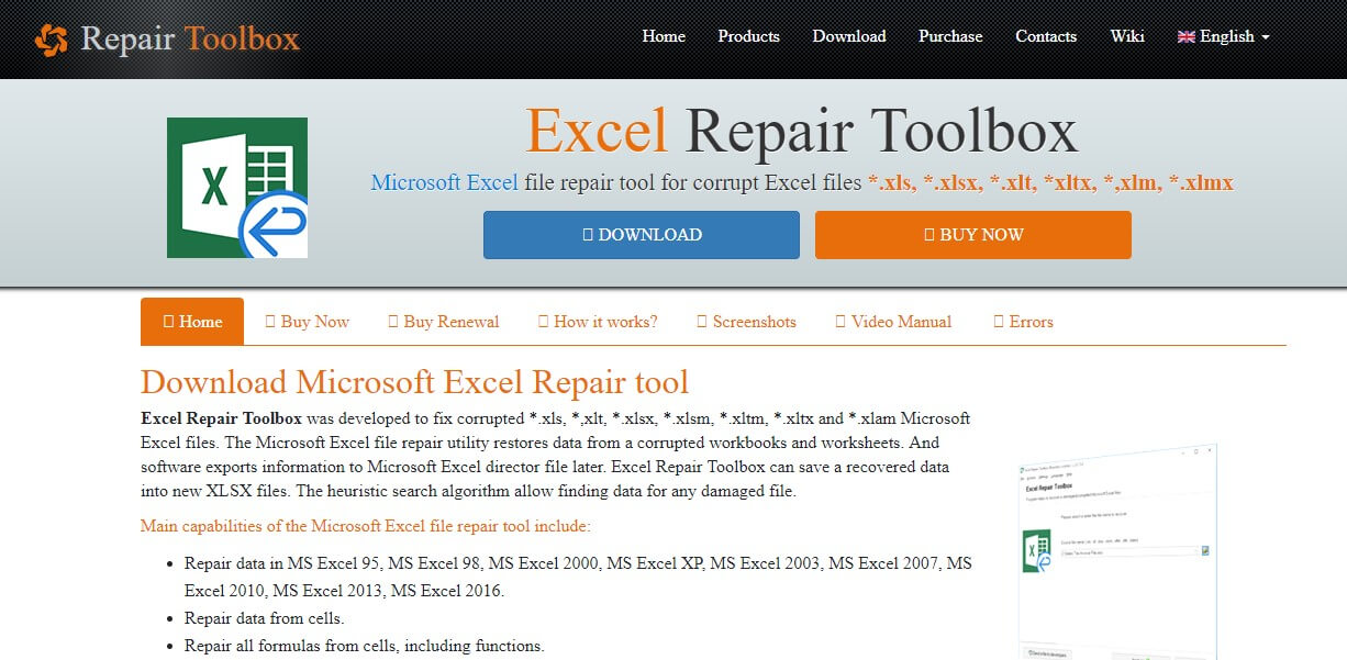 crack excel repair toolbox