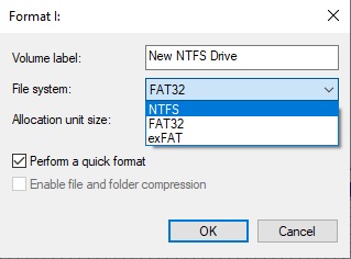 Festplatte auf NTFS formatieren 5