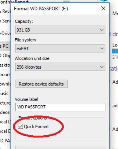 how to format wd passport for mac