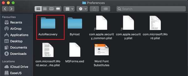 recover autosave word on mac