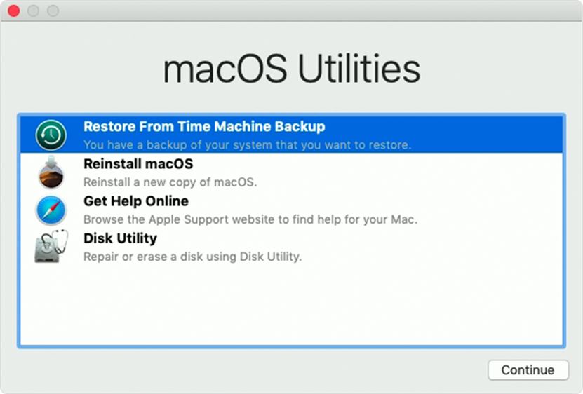 restore files from trash mac