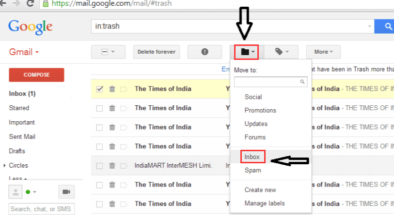 how do i clear my gmail inbox without deleting mails on my labels