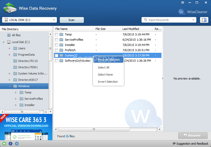 Wise Data Recovery 6.1.4.496 for apple download free