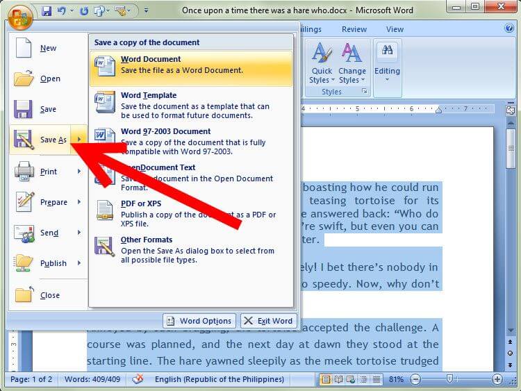 recovering microsoft word document