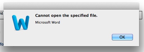 word ne s'ouvre pas sur mac-1
