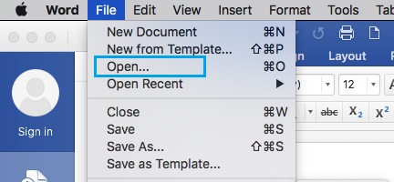 cannot open word on mac