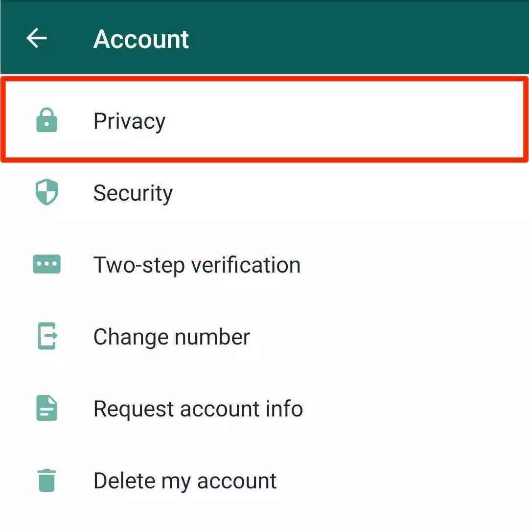 privacy in account