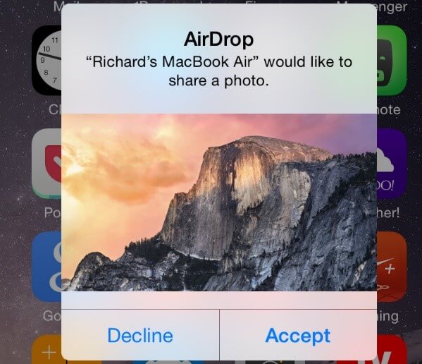 how to receive airdrop from mac to iphone