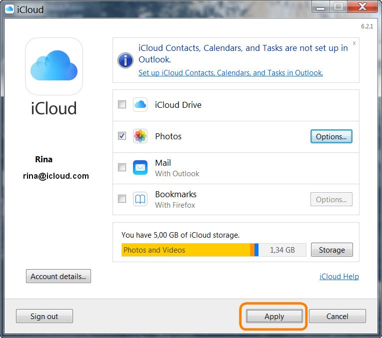 download all icloud photos to windows 10 pc