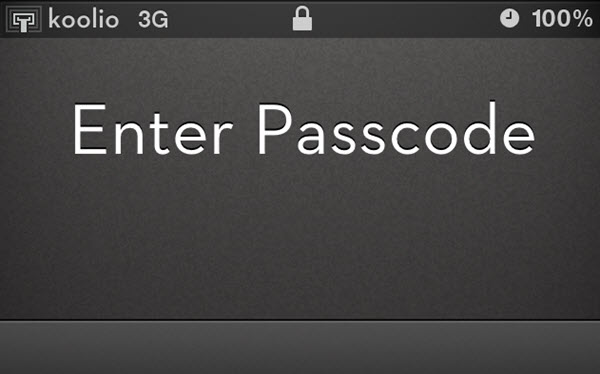 Enter Pass code