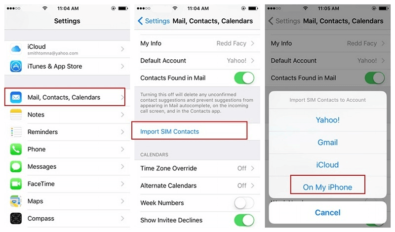 Elije importar contactos de SIM a tu iPhone