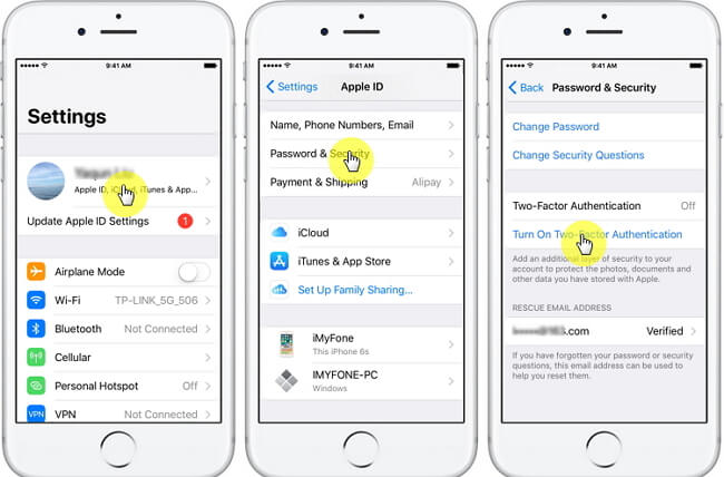 compromised passwords iphone