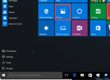 aplicación de fotos de windows 10