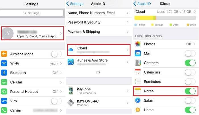 Sync iCloud data with iPhone