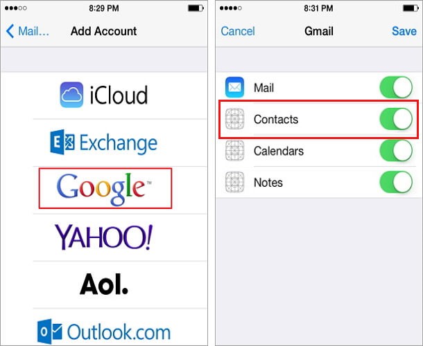 sincronizar Gmail en iPhone