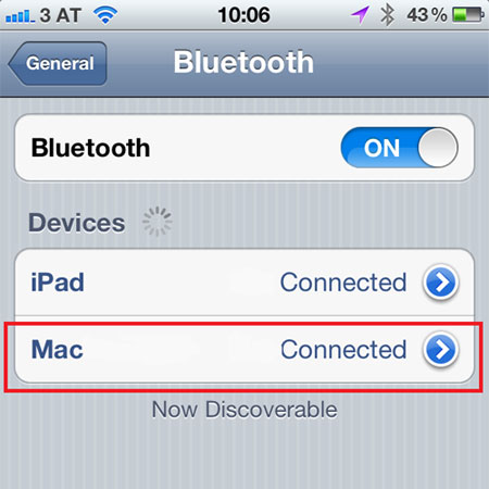 bluetooth transfer files iphone to mac