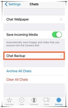 backup whatsapp icloud restore step include option