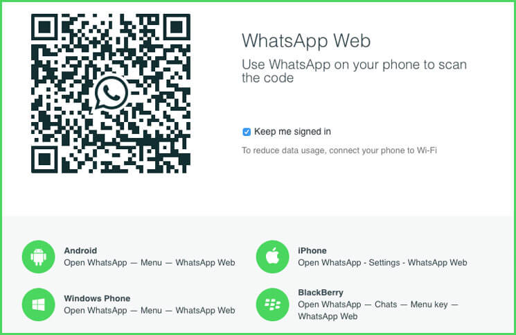 código QR de whatsapp web