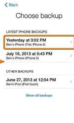 choose from icloud backup