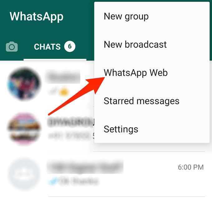 choose whatsapp web