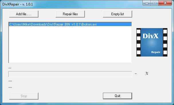 divx repair