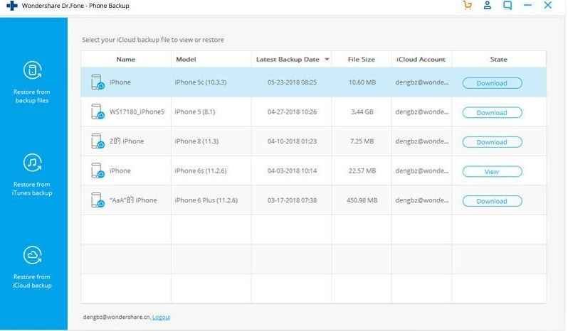 icloud backup recoverred