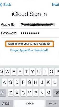 signin icloud id