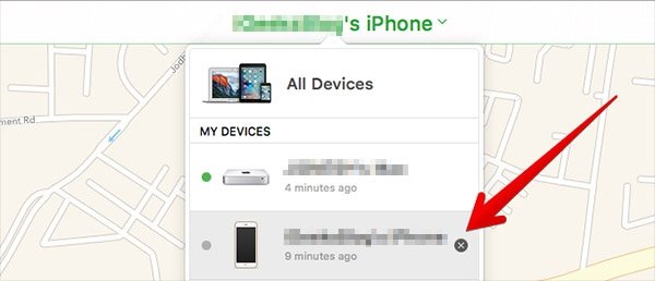 remove iphone from iCloud