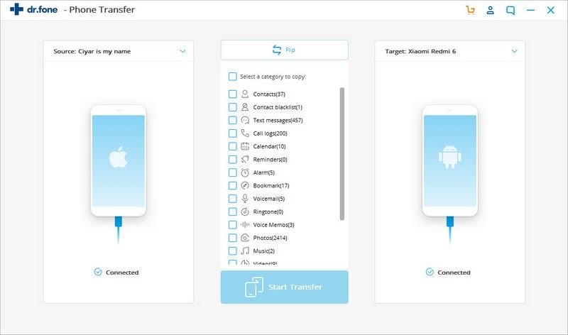 transfer data from iphone to samsung 