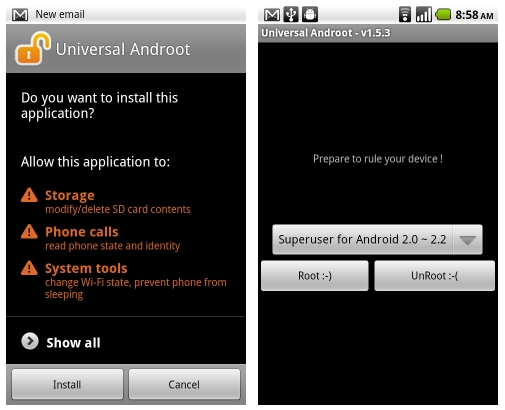 universal android root no pc