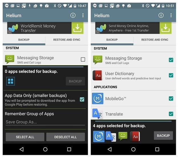 android app data backup and restore non root