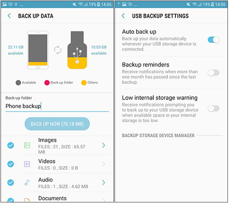 tips for setting up usb backup