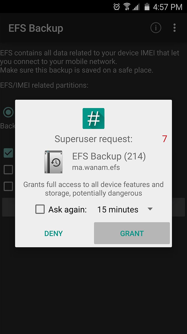 twrp terminal commands to repair efs partition