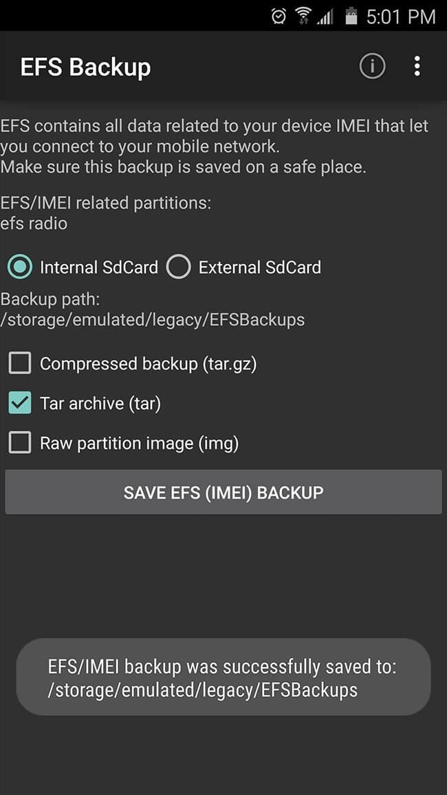 twrp terminal commands to repair efs partition