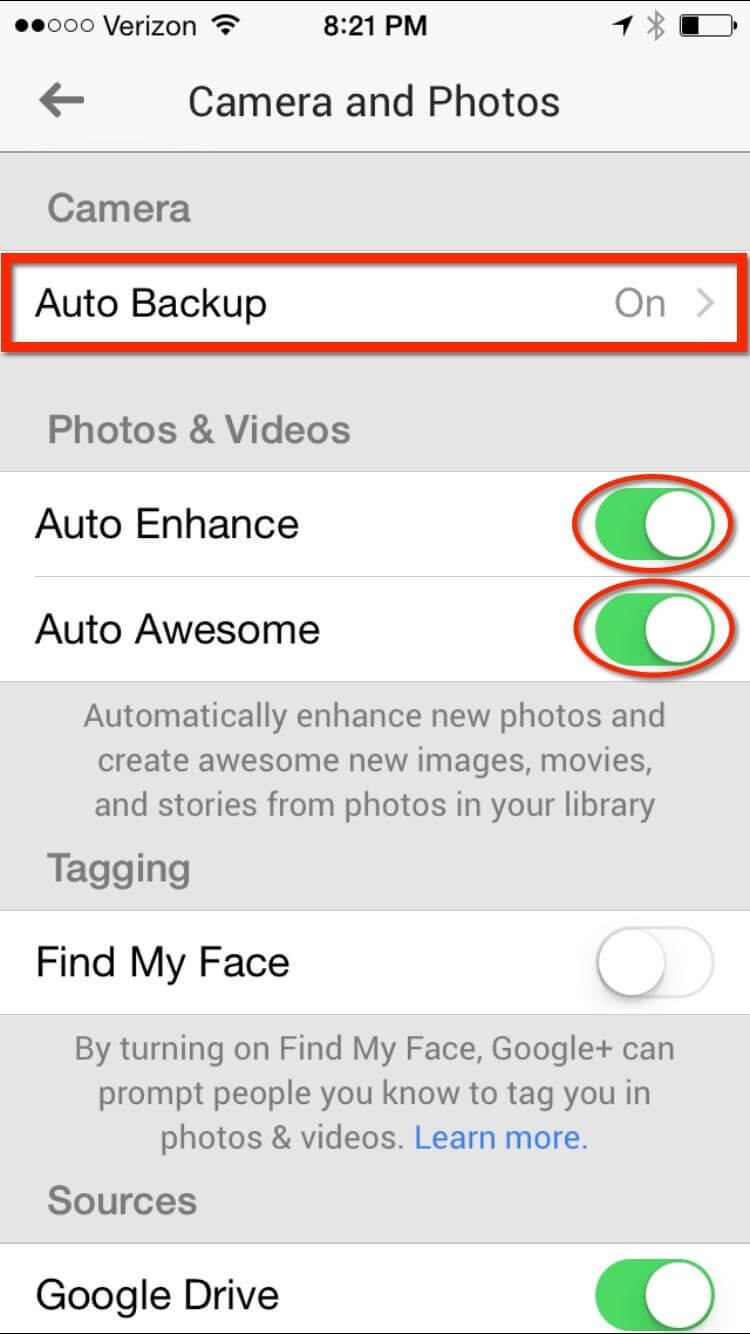 uploading iphone photos to google photos