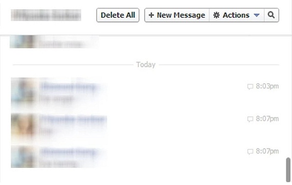 how to delete facebook messages