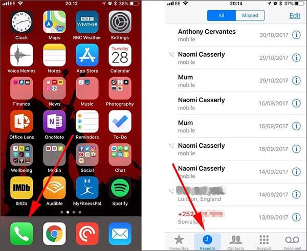 how to recover deleted calls on iphone