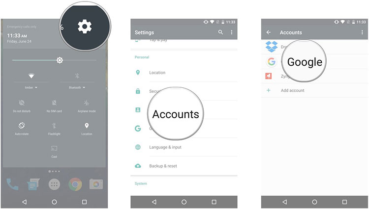 how to share contacts from android to android
