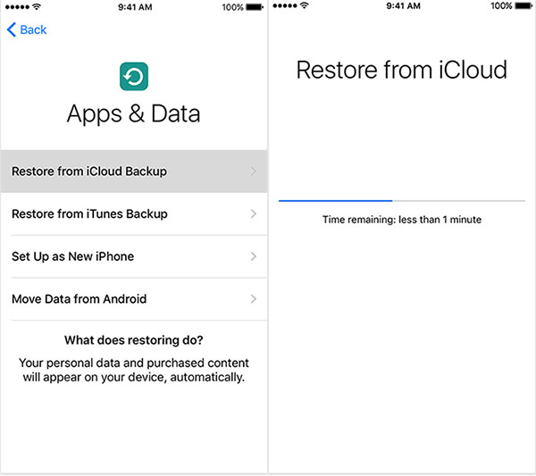 restore iphone 7 from icloud