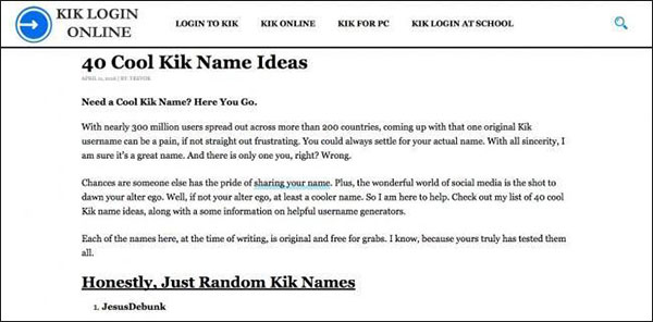 Kik usernames free Find Kik,