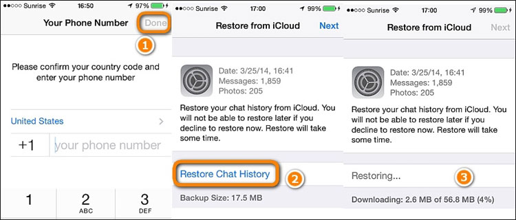 Transfer WhatsApp from Google Drive to iCloud