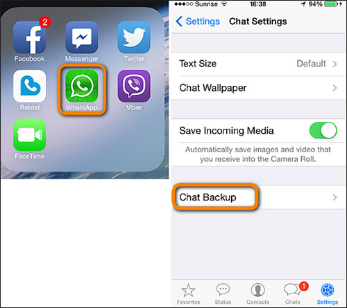 Whatsapp backup google drive naar icloud