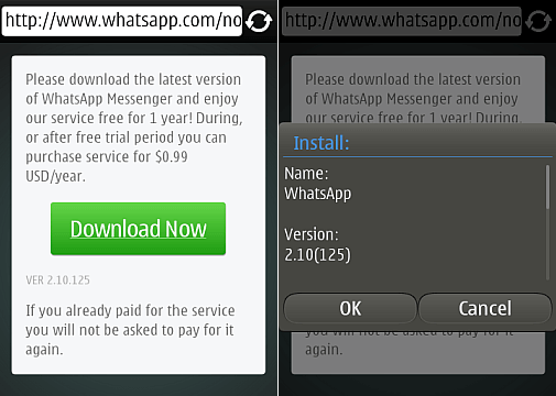 symbian whatsapp for nokia e63