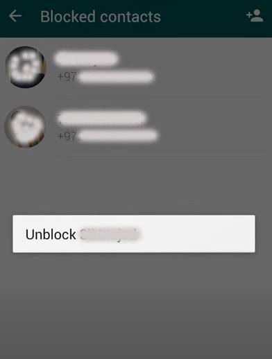 click on unblock